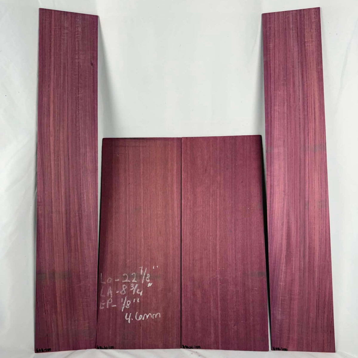 Dos & éclisses en purpleheart (#ph-100)