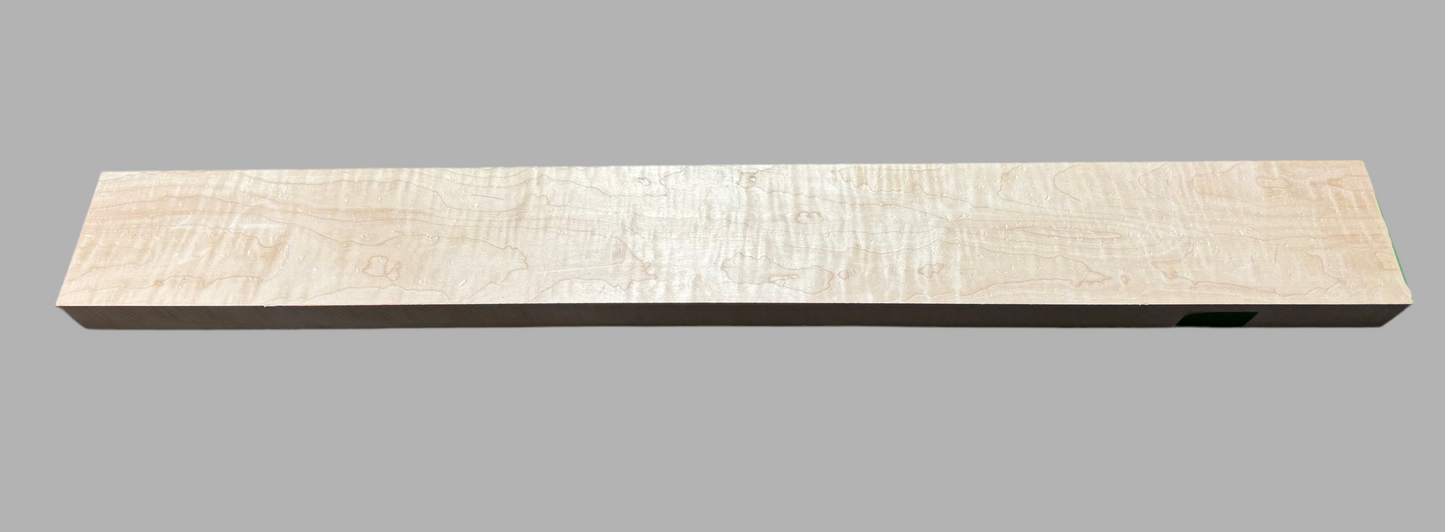Curly hard maple neck flat cut (#elg-506)
