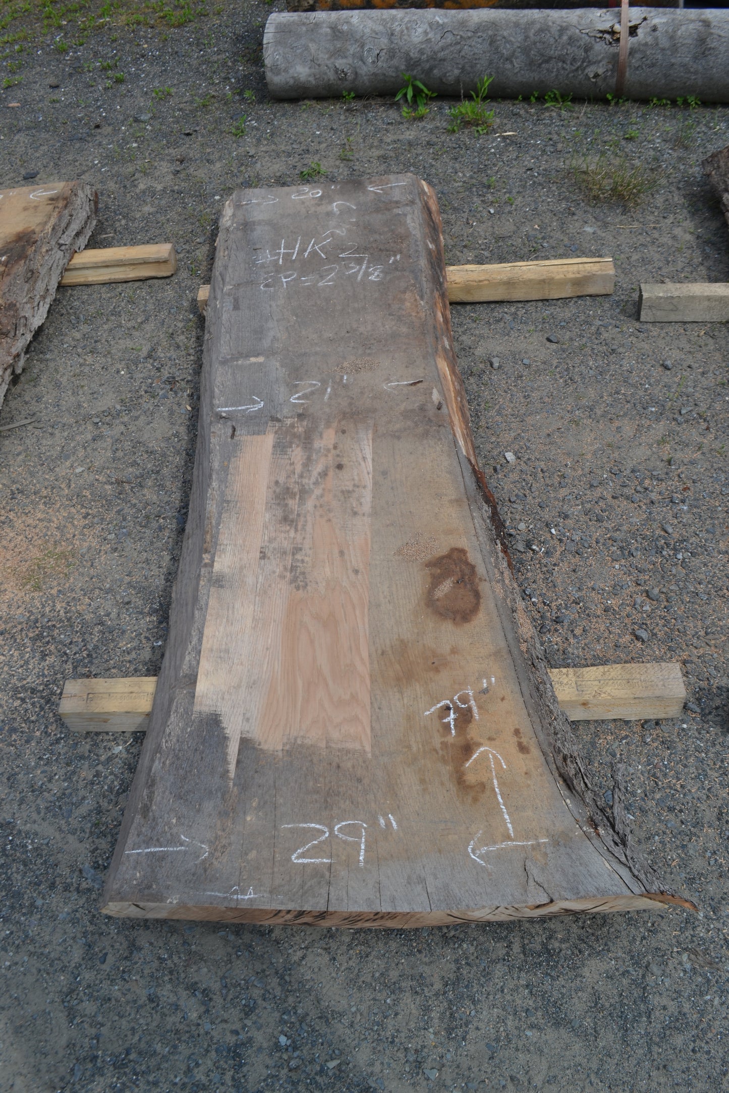 Slab de bois en Hickory . Bois sécher au four. (#HK-2)