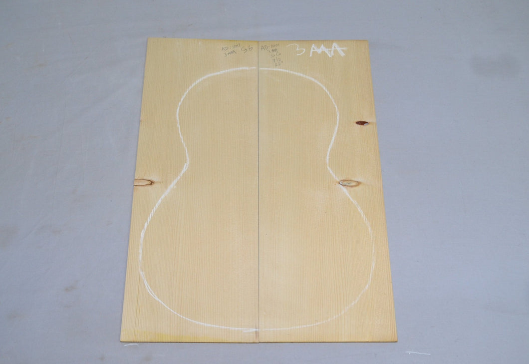 Adirondack sound board for small guitar (#1001)