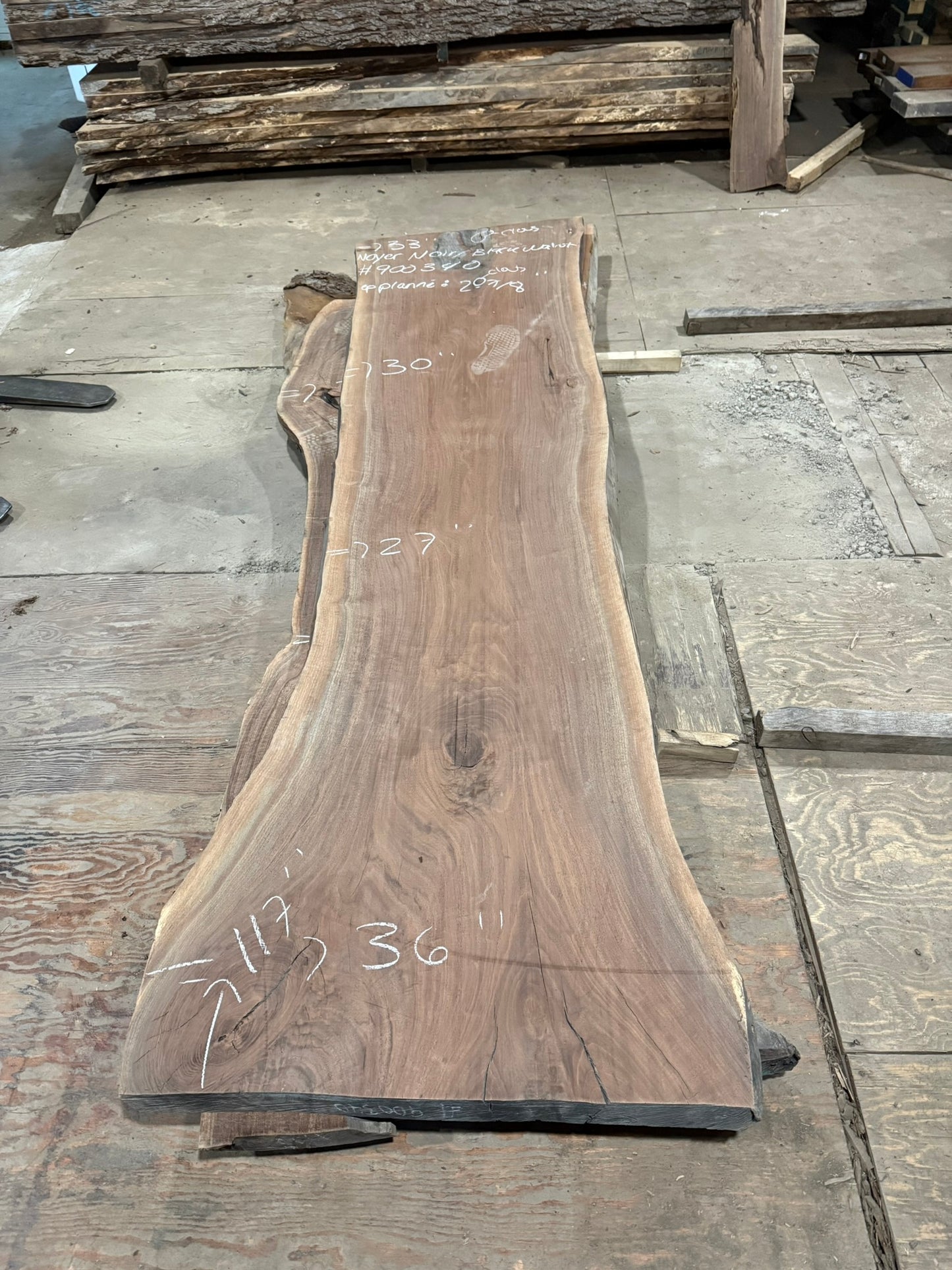 Planed Black Walnur Slab (#900340)