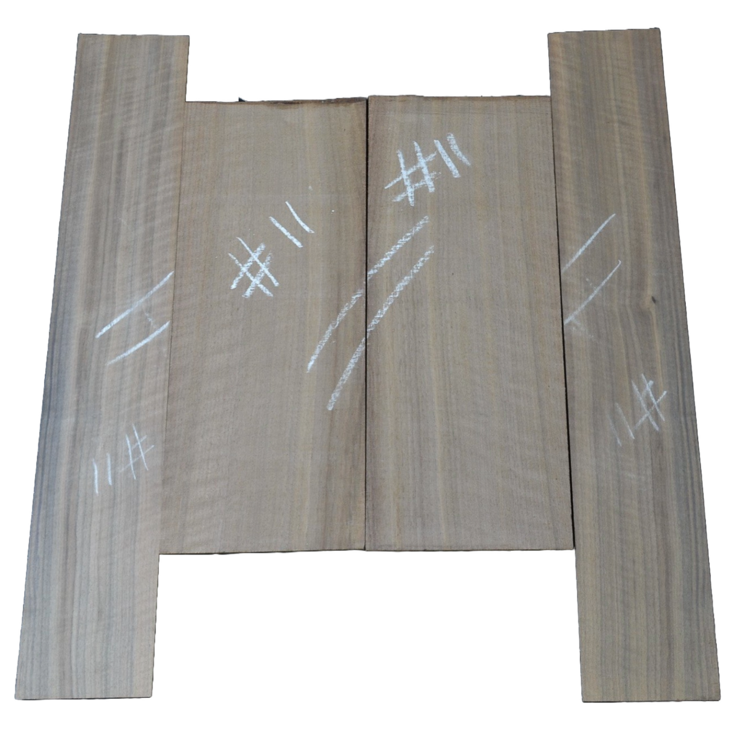Curly Black Walnut acoustic guitar back and sides Kit 11