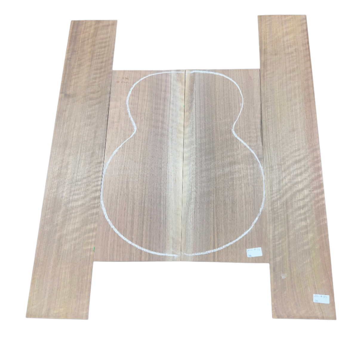 Sanded Curly black walnut back and sides (#nnc-73)
