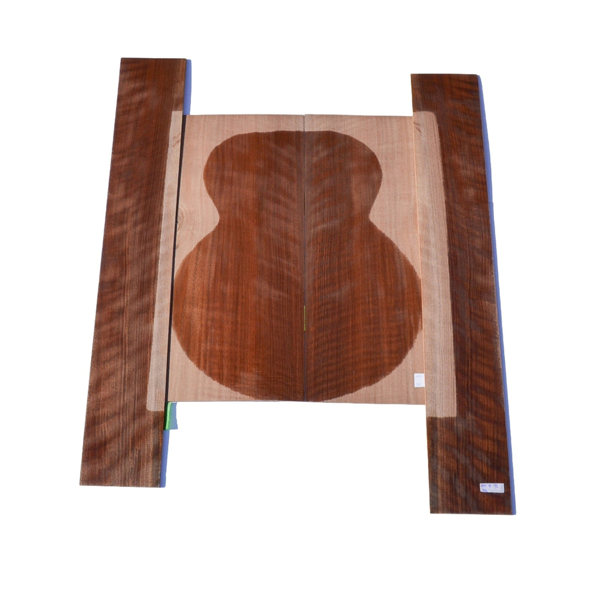 Sanded Curly Black Walnut back and sides for dreadnought guitar (#nnc-92)