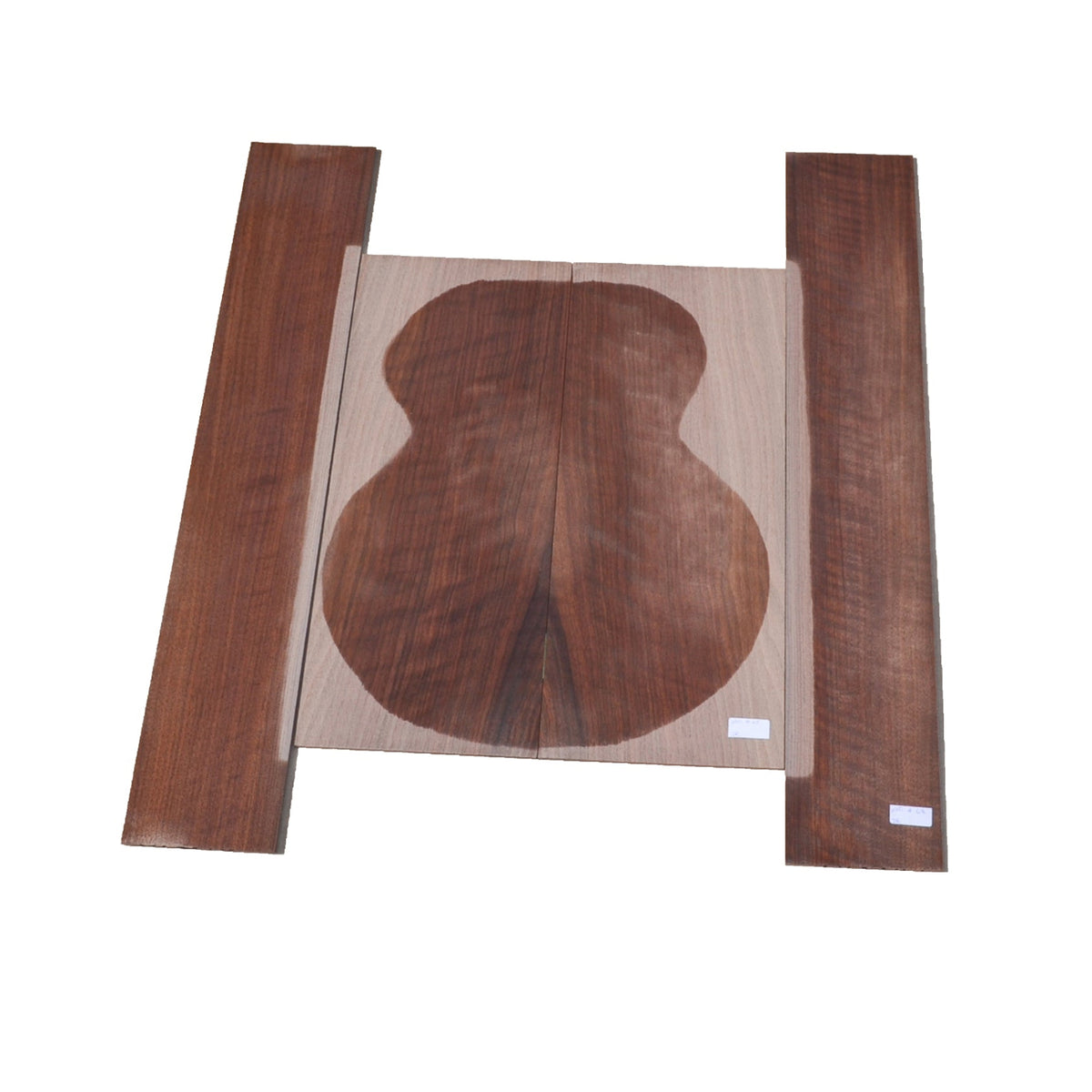 Dos et éclisses en noyer noir ondé sablé pour guitare dreadnought (#nc-68)