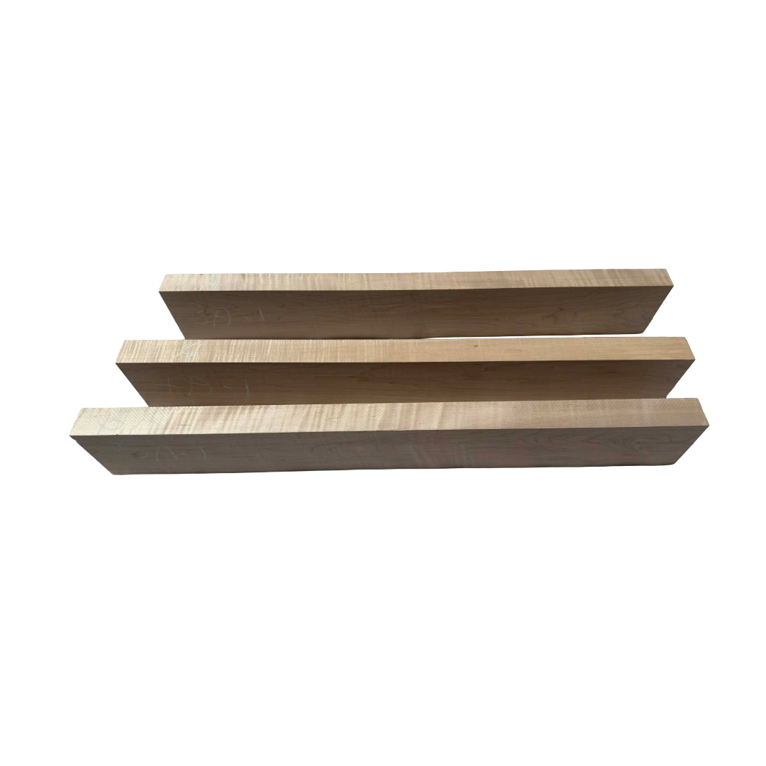 Slightly Curly Hard Maple Guitar Neck Blanks