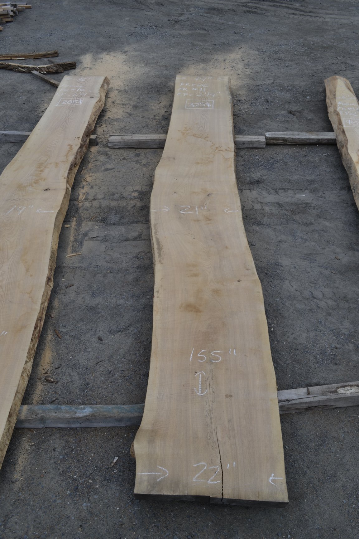 Ash Slabs width ranging from 20'' to 25'' – can-am logs & lumber