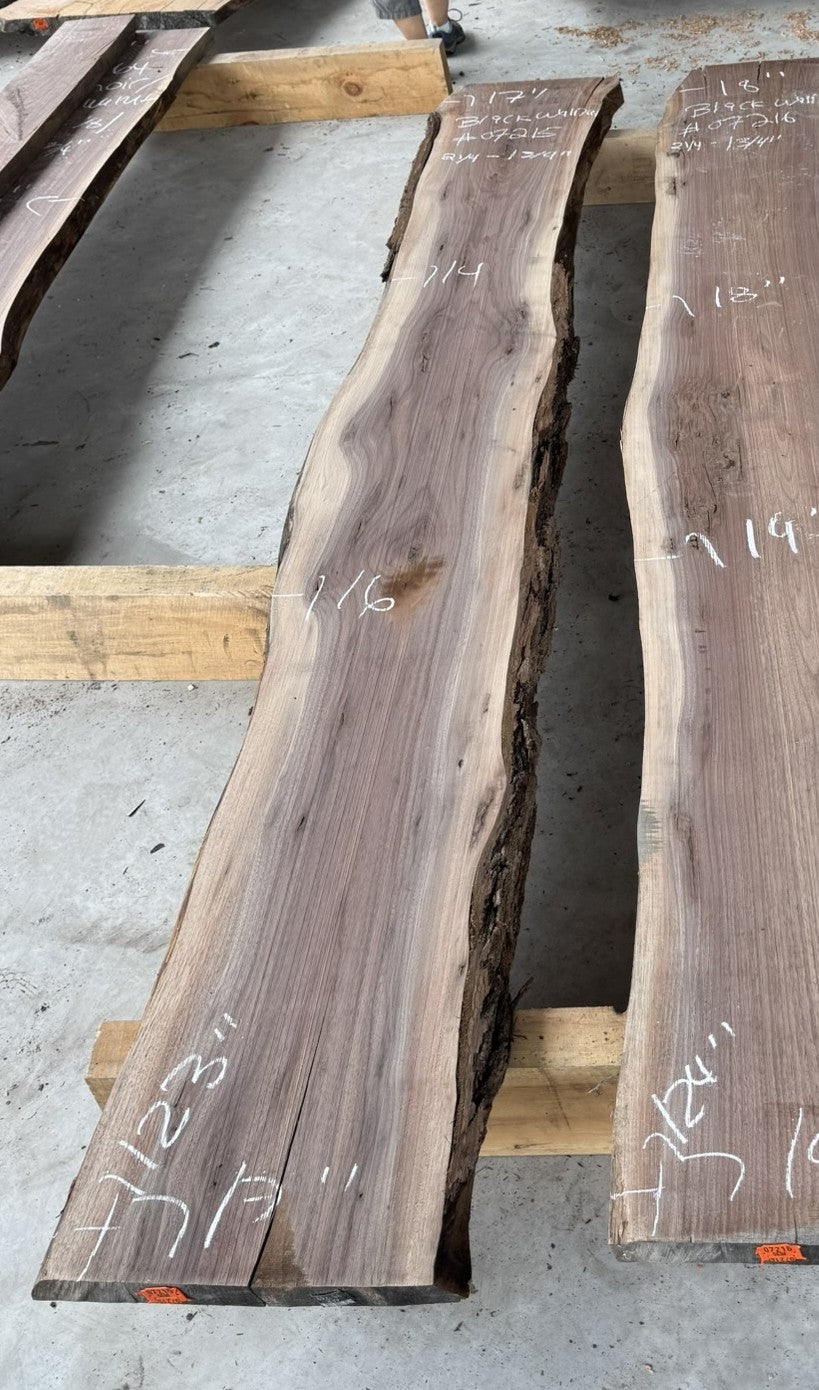 Planed Small Kiln dried Black Walnut Slab