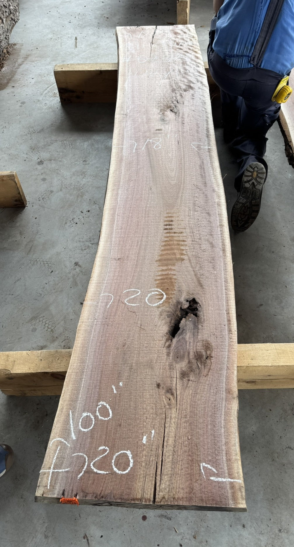 Planed Small black walnut live edge