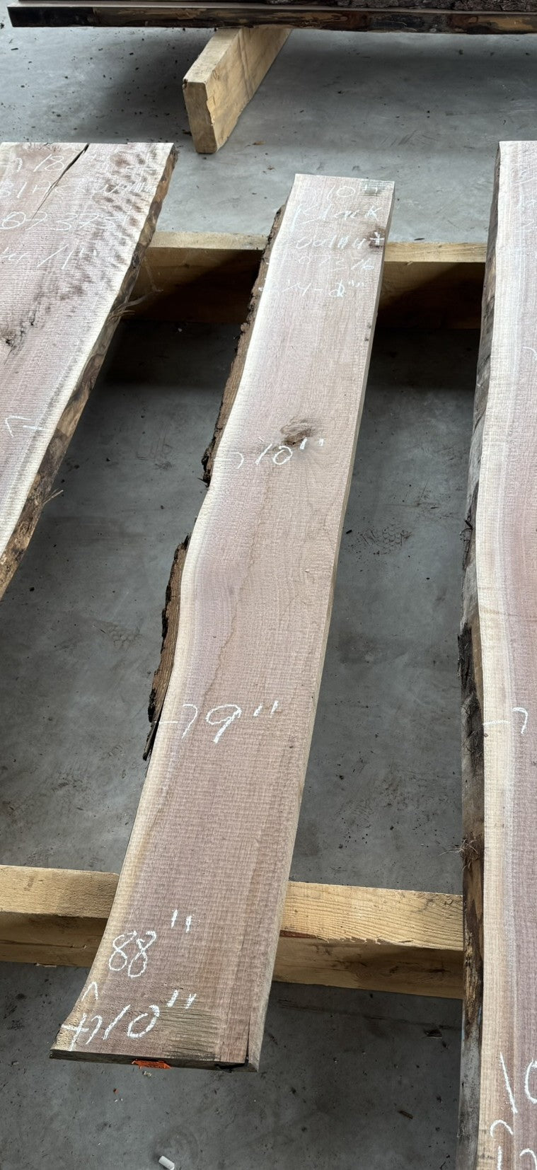 Planed Small black walnut live edge