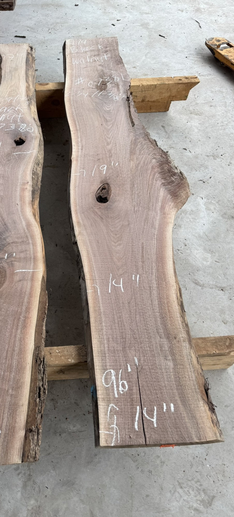 Planed Small Kiln dried Black Walnut Slab