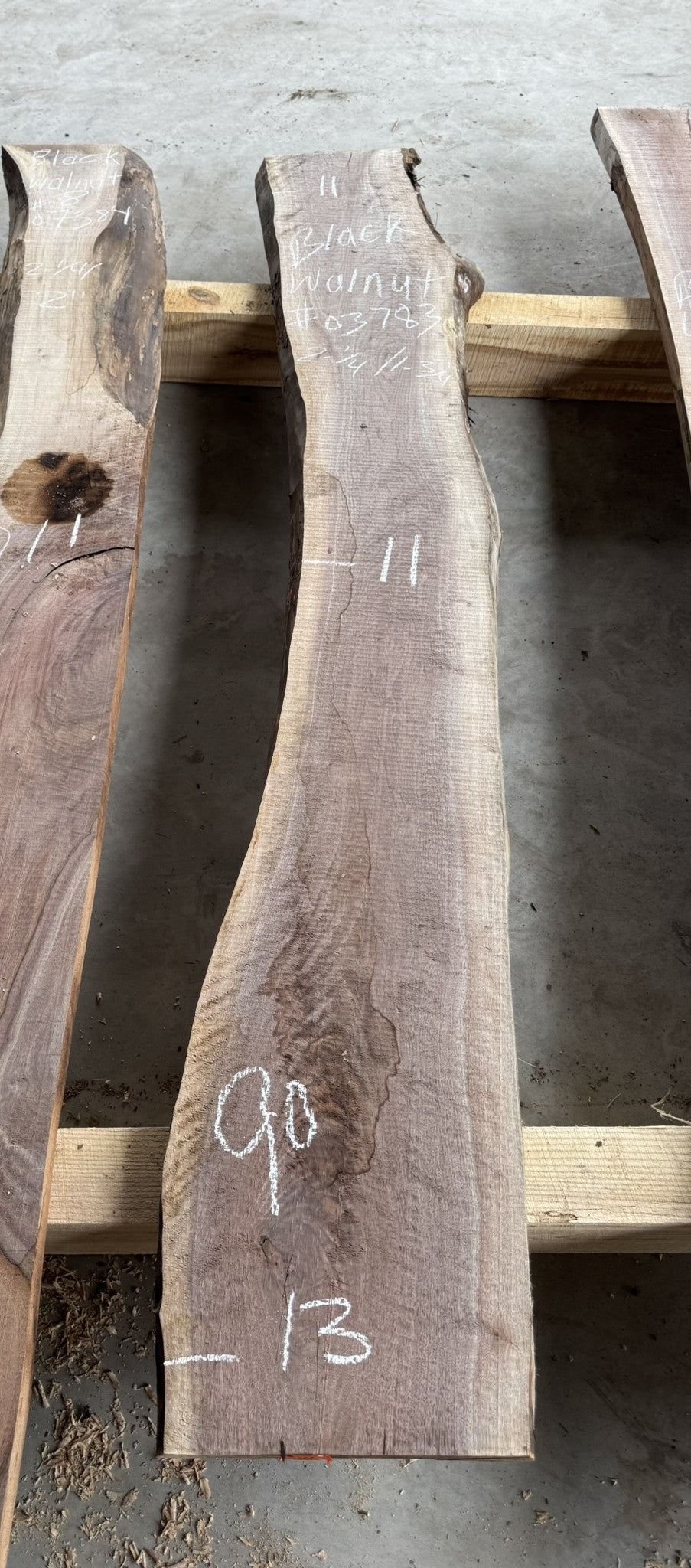 Planed Small Kiln dried Black Walnut Slab