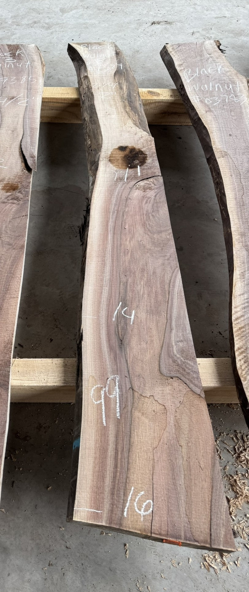 Planed Small Kiln dried Black Walnut Slab