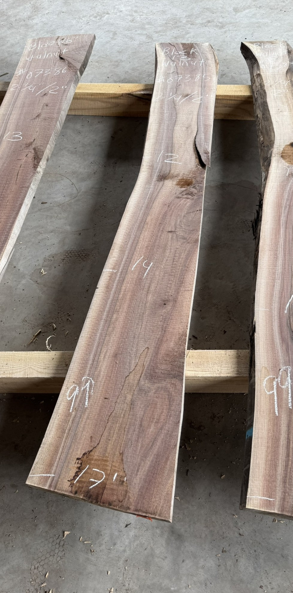 Planed Small Kiln dried Black Walnut Slab