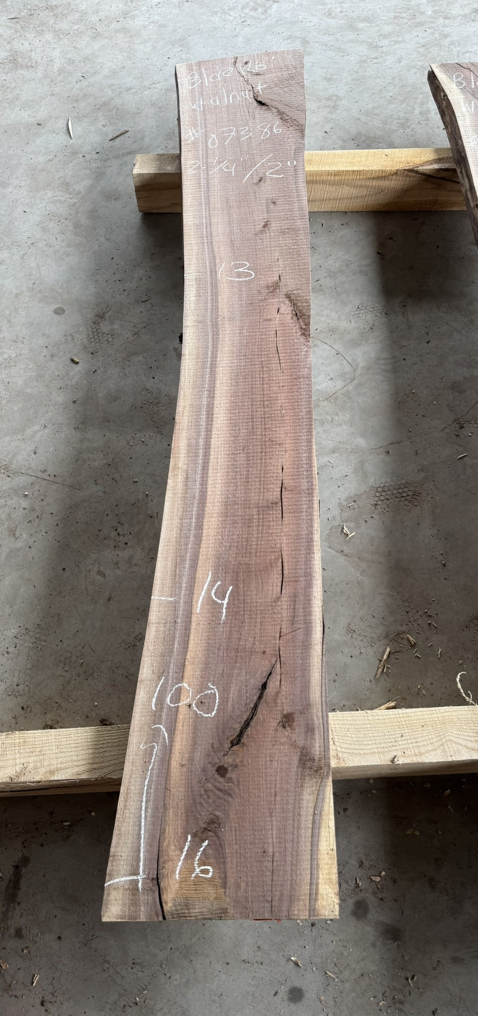 Planed Small Kiln dried Black Walnut Slab
