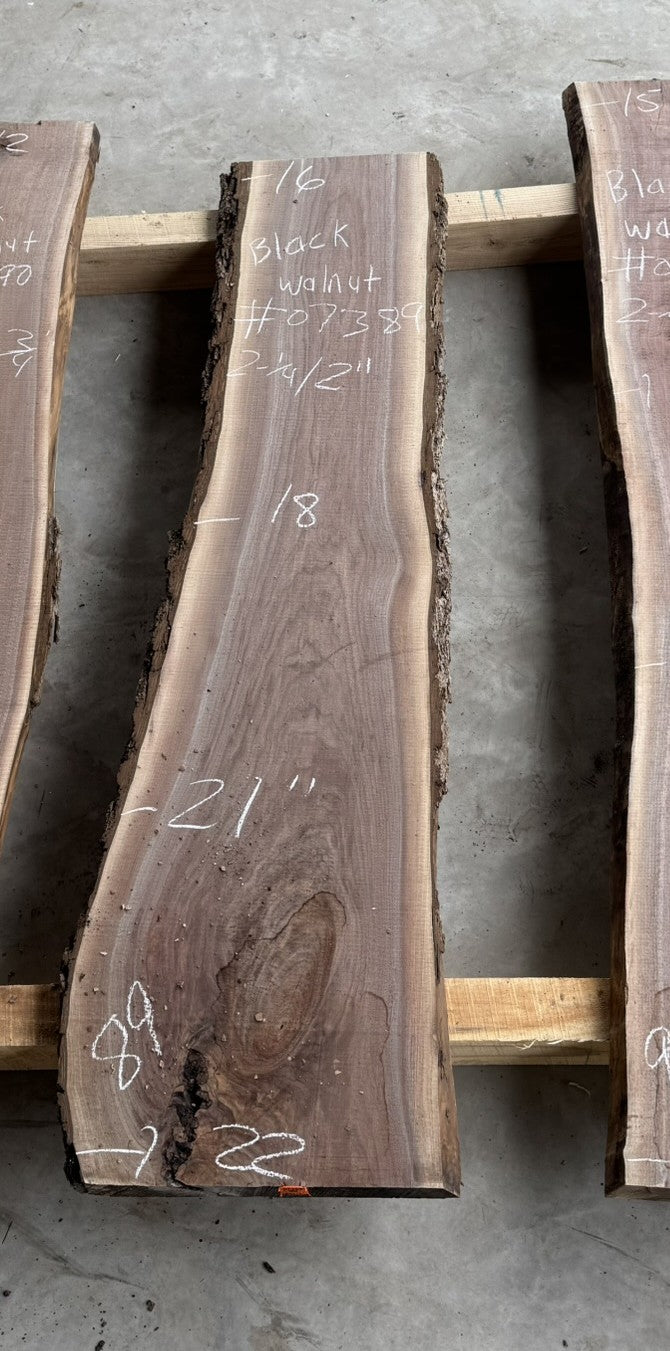 Planed Small black walnut live edge