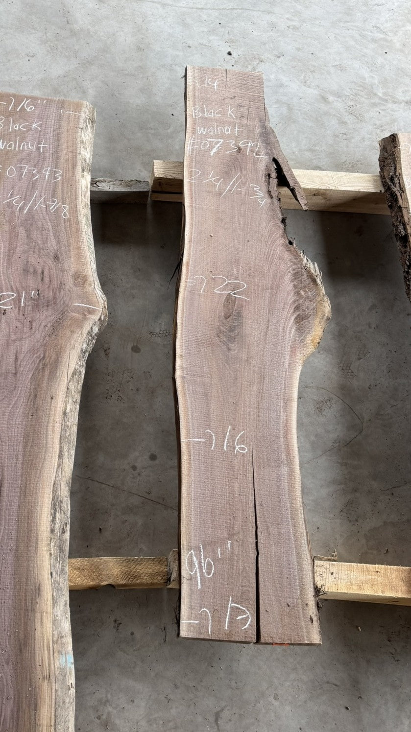 Planed Small black walnut live edge