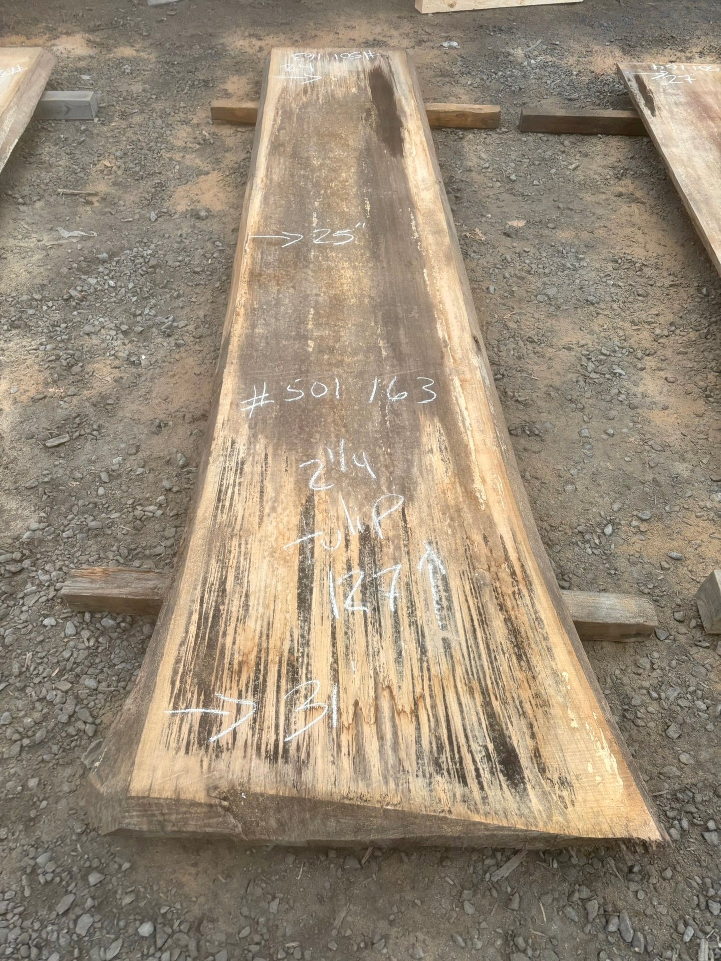 KD Tulip poplar Live edge Lumber (#501163)