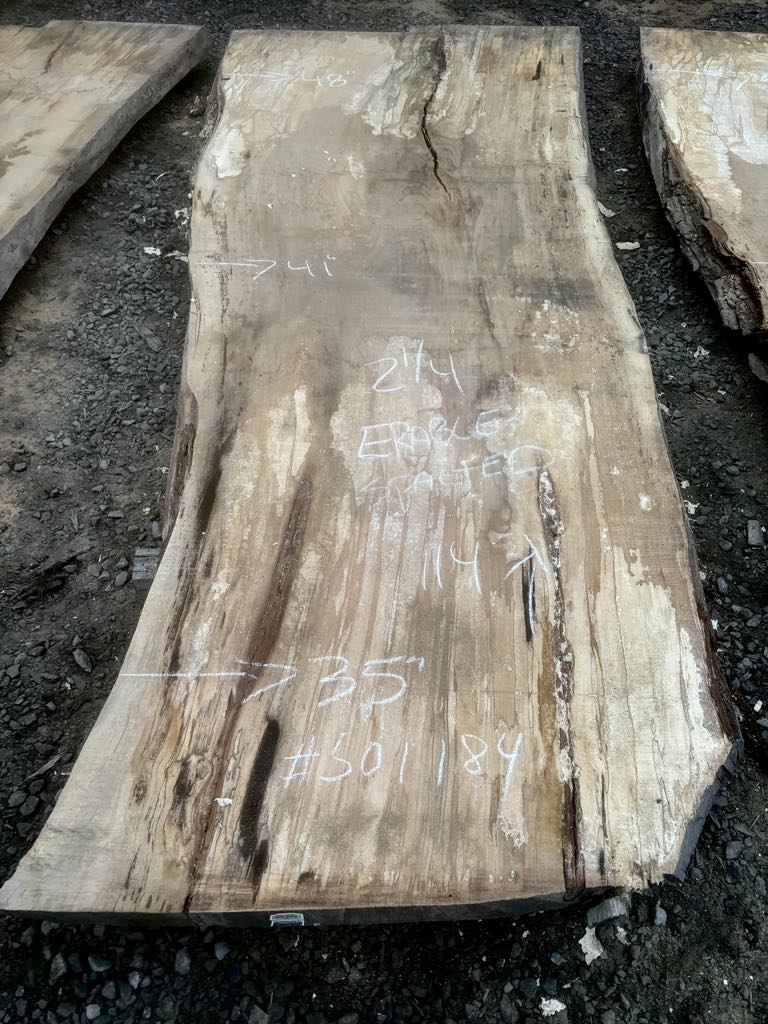 Sploted Red Maple Slab KD