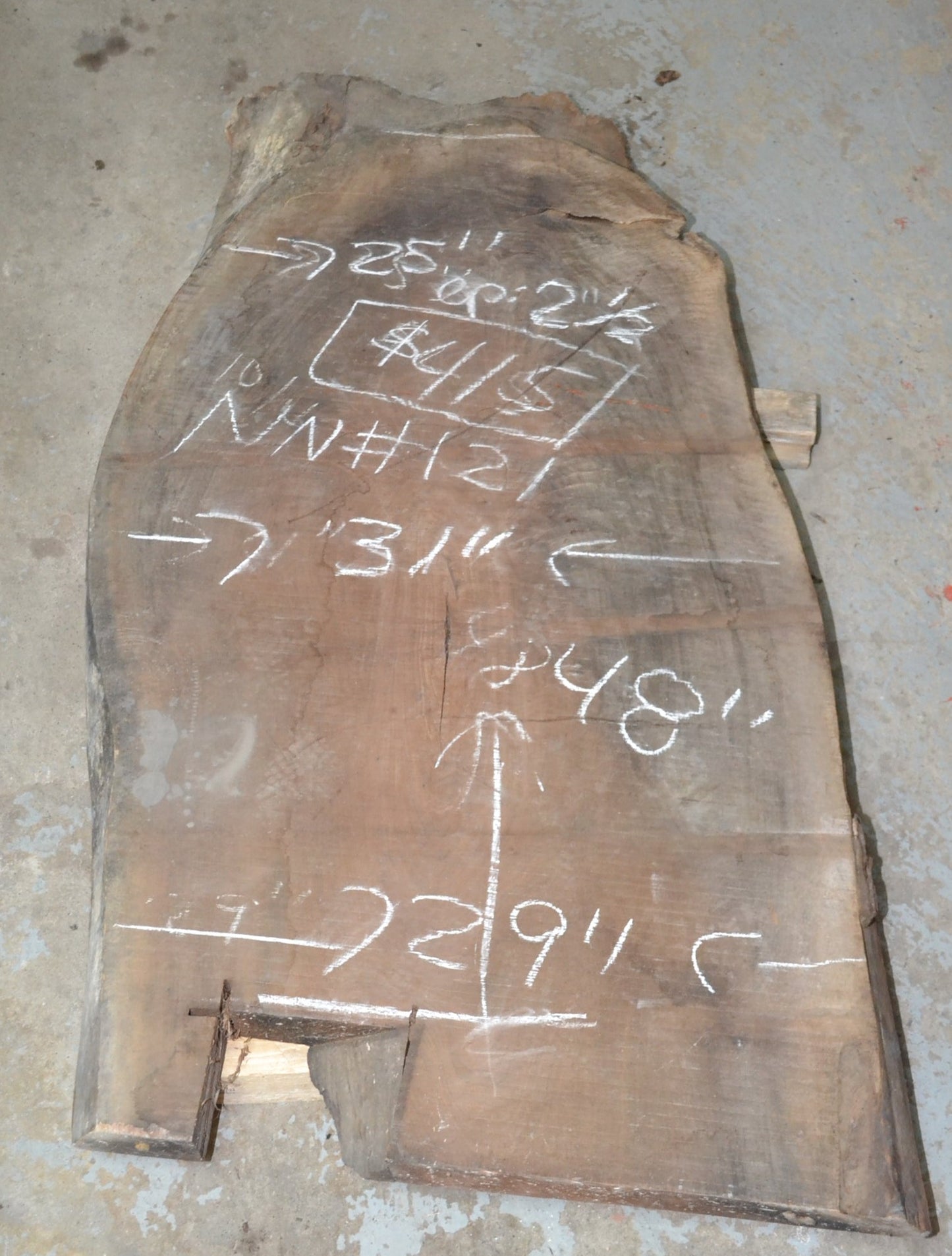 Small kiln dried black Walnut slab (#nn-121)