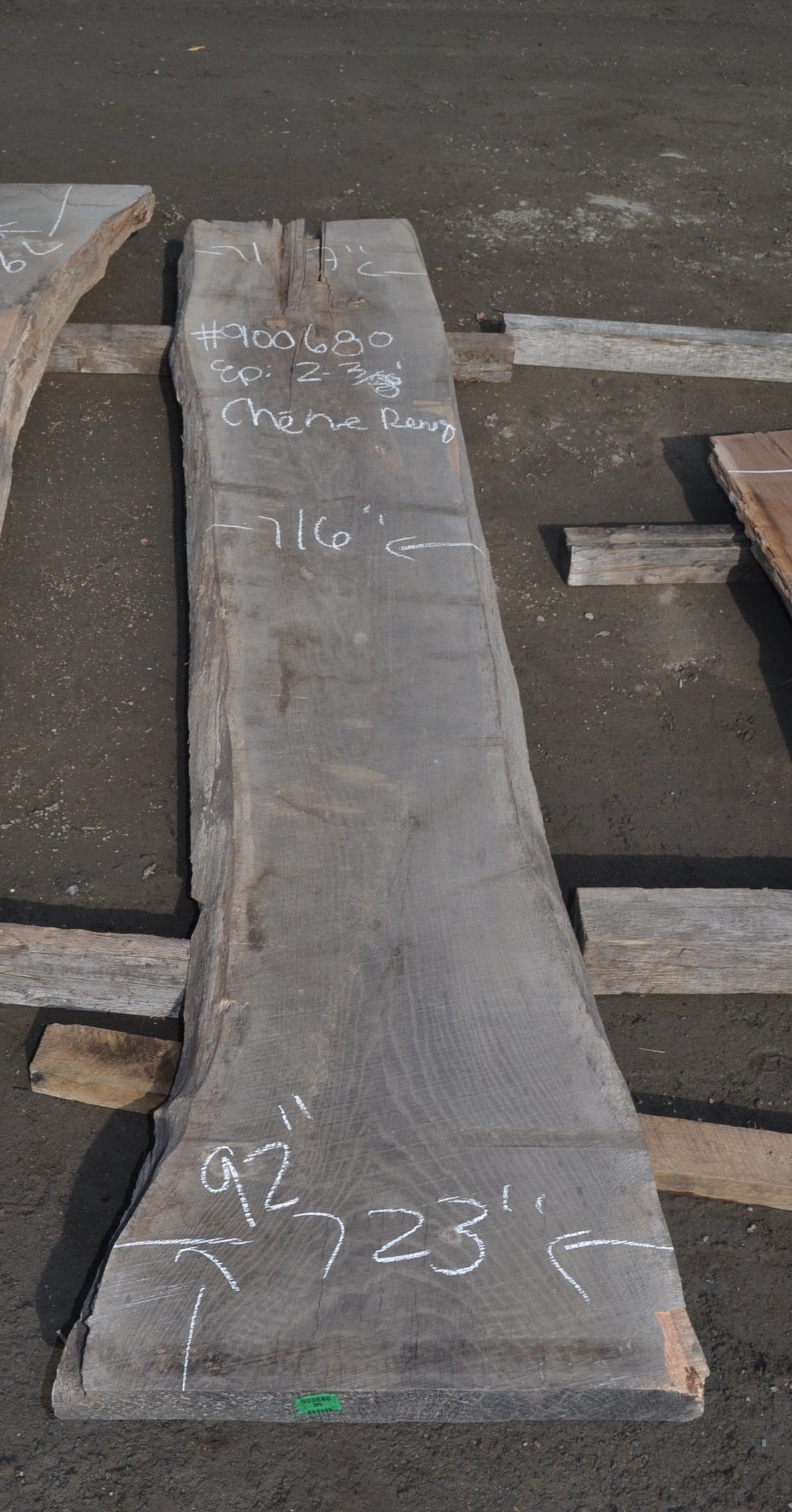 Kiln dried Red Oak Slab(#900680)