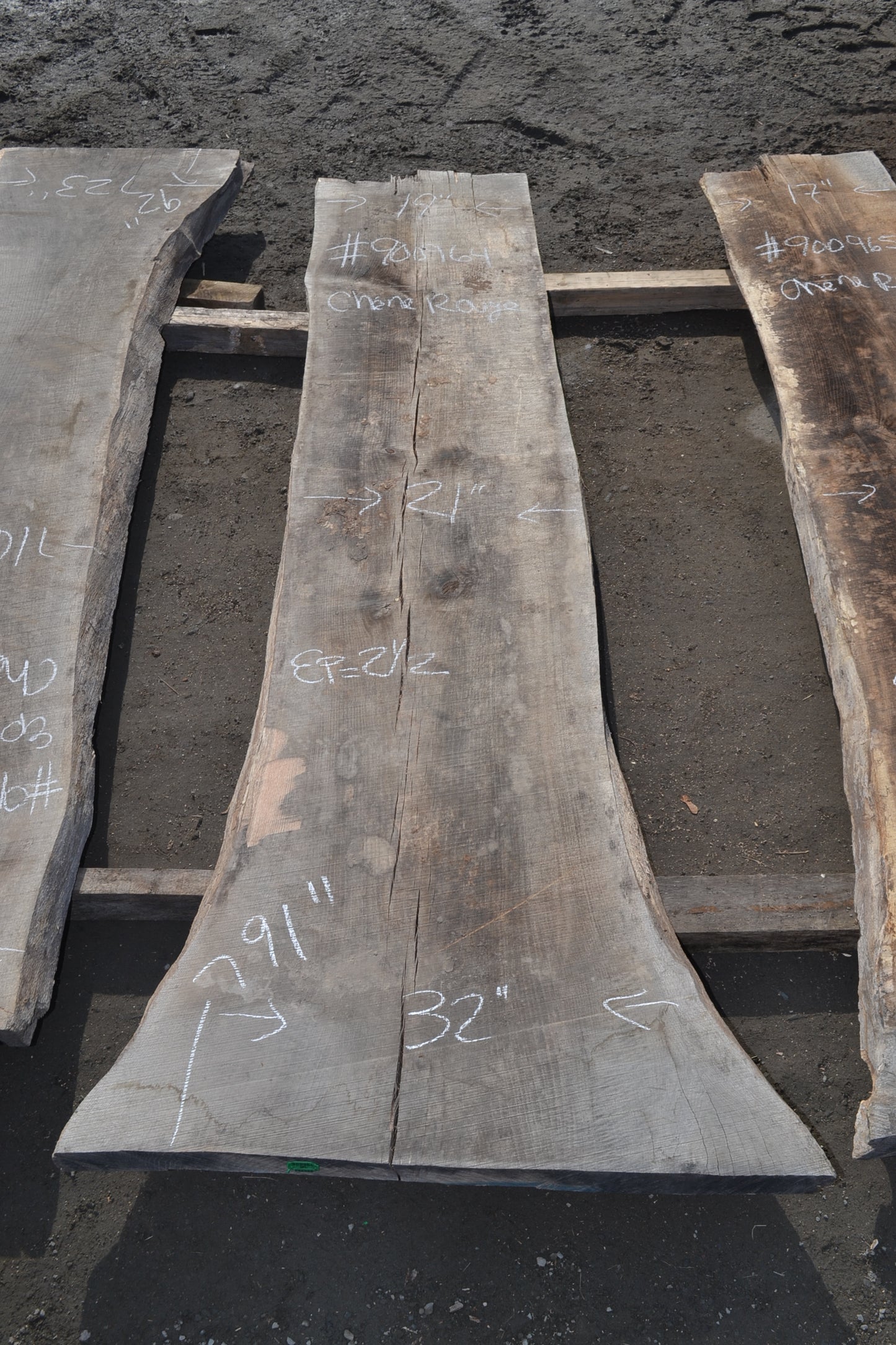 Kiln dried Red Oak Slab(#900964)