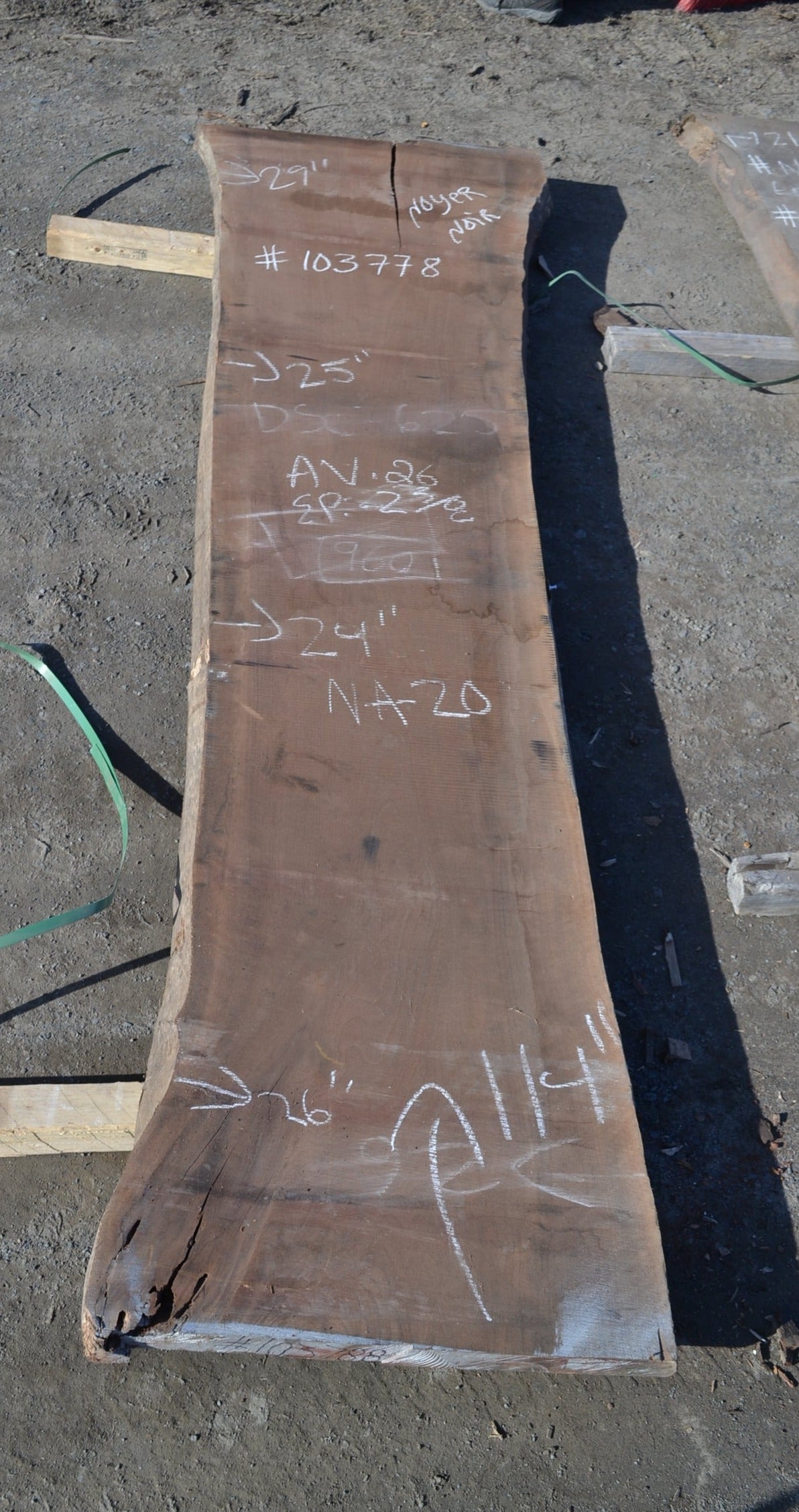 Kiln dried Black Walnut Slab.&nbsp;&nbsp;(#103778)