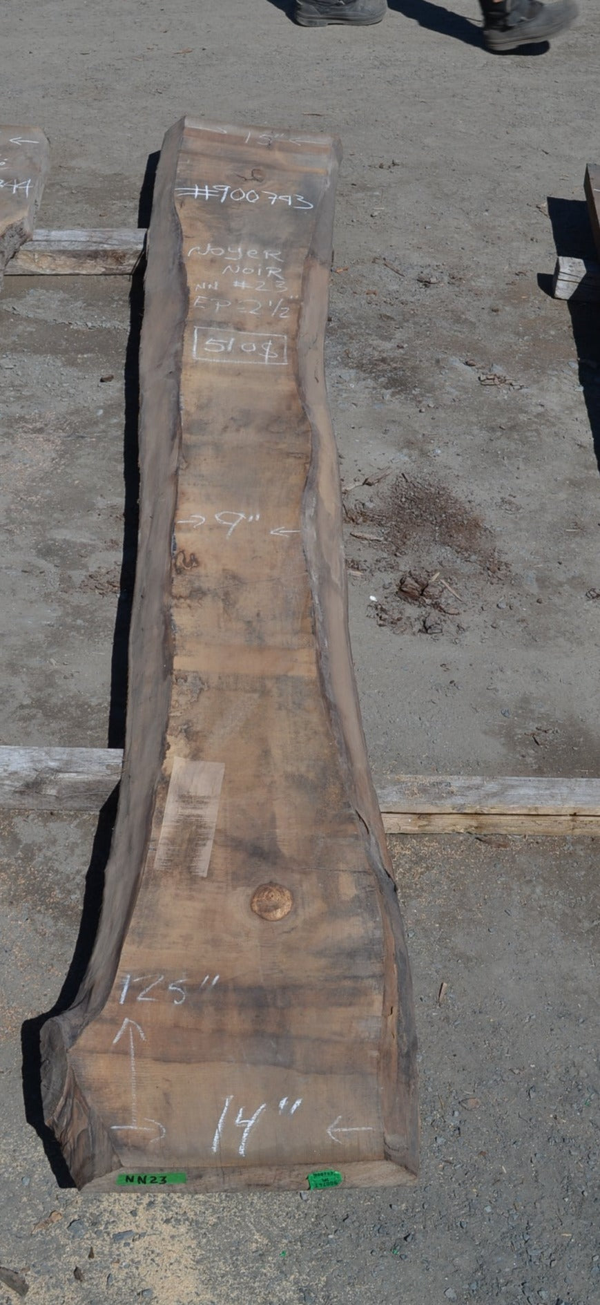 Kiln dried Black Walnut Slab (#900743) – can-am logs & lumber