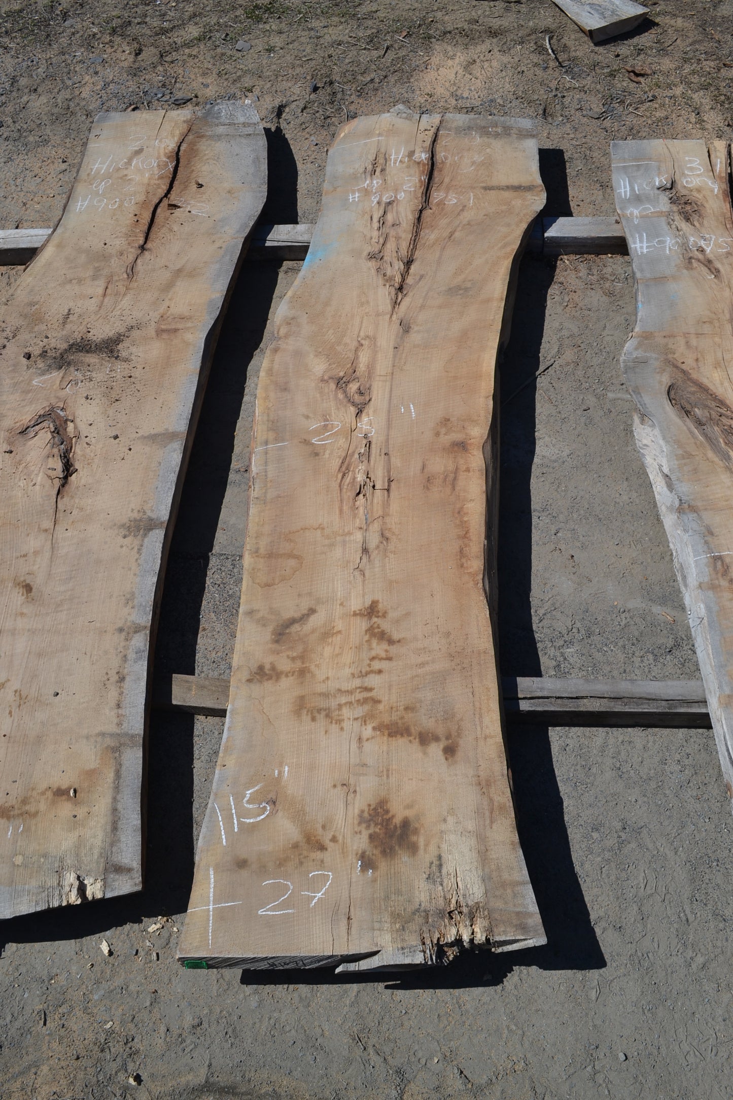 Slab en Hickory (#900751). Bois séché au four.