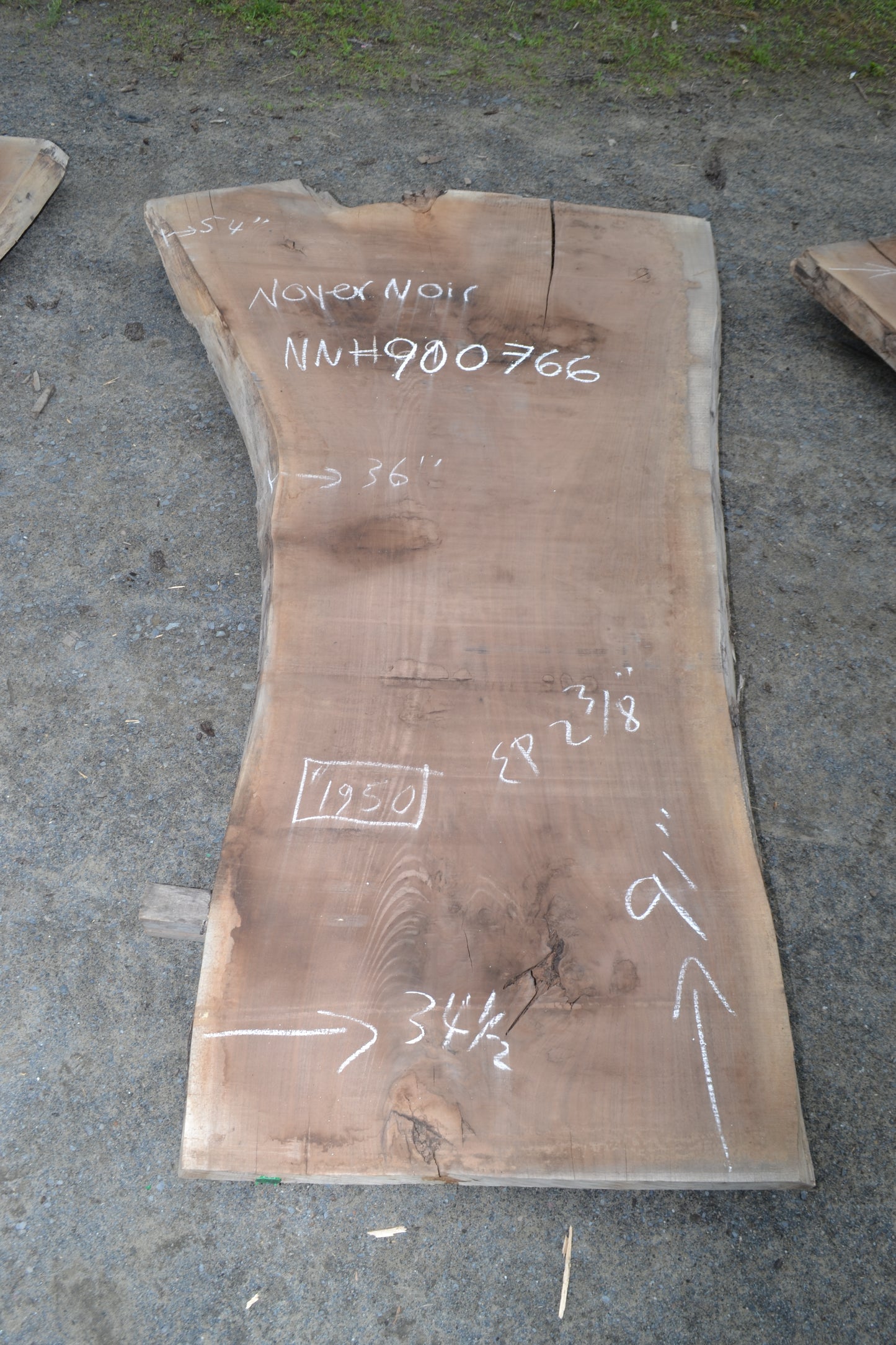 Kiln dried Black Walnut Slab.(#900766)