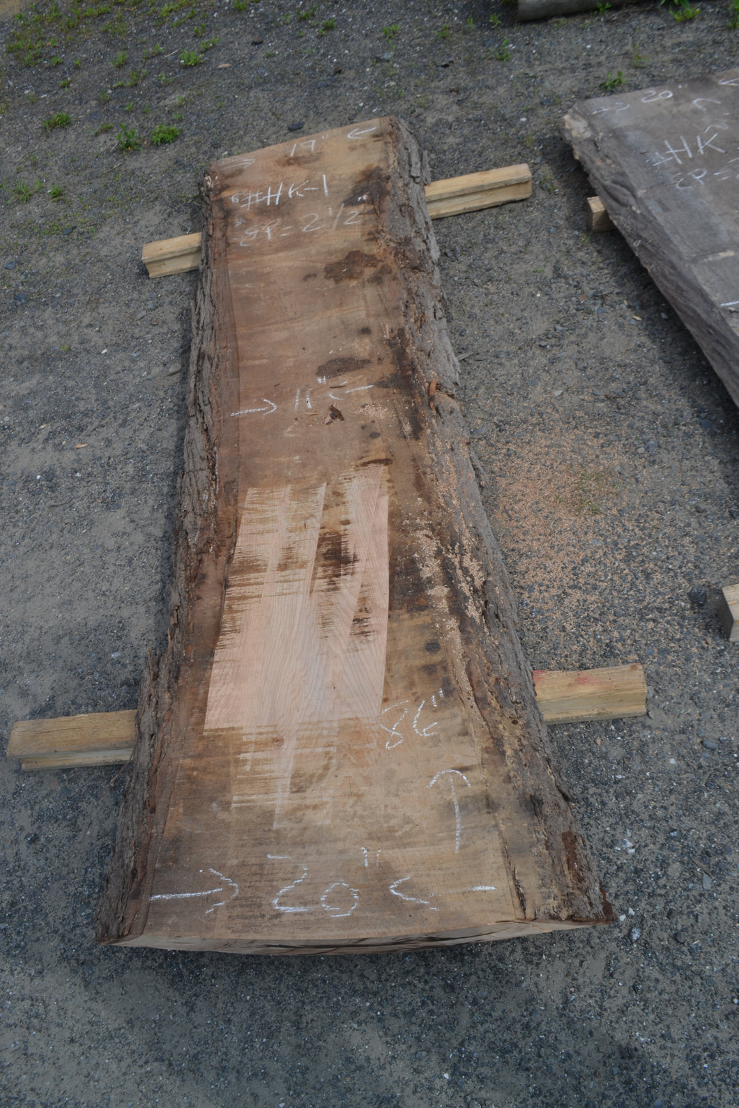 Slab de bois en Hickory . Bois sécher au four. (#HK-1) 