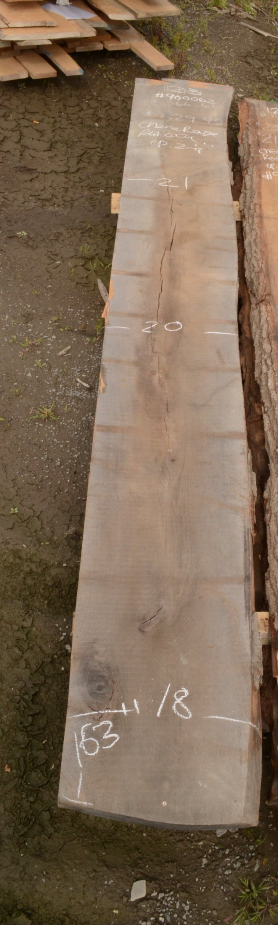 Kiln dried Red Oak slab.  (#900062)