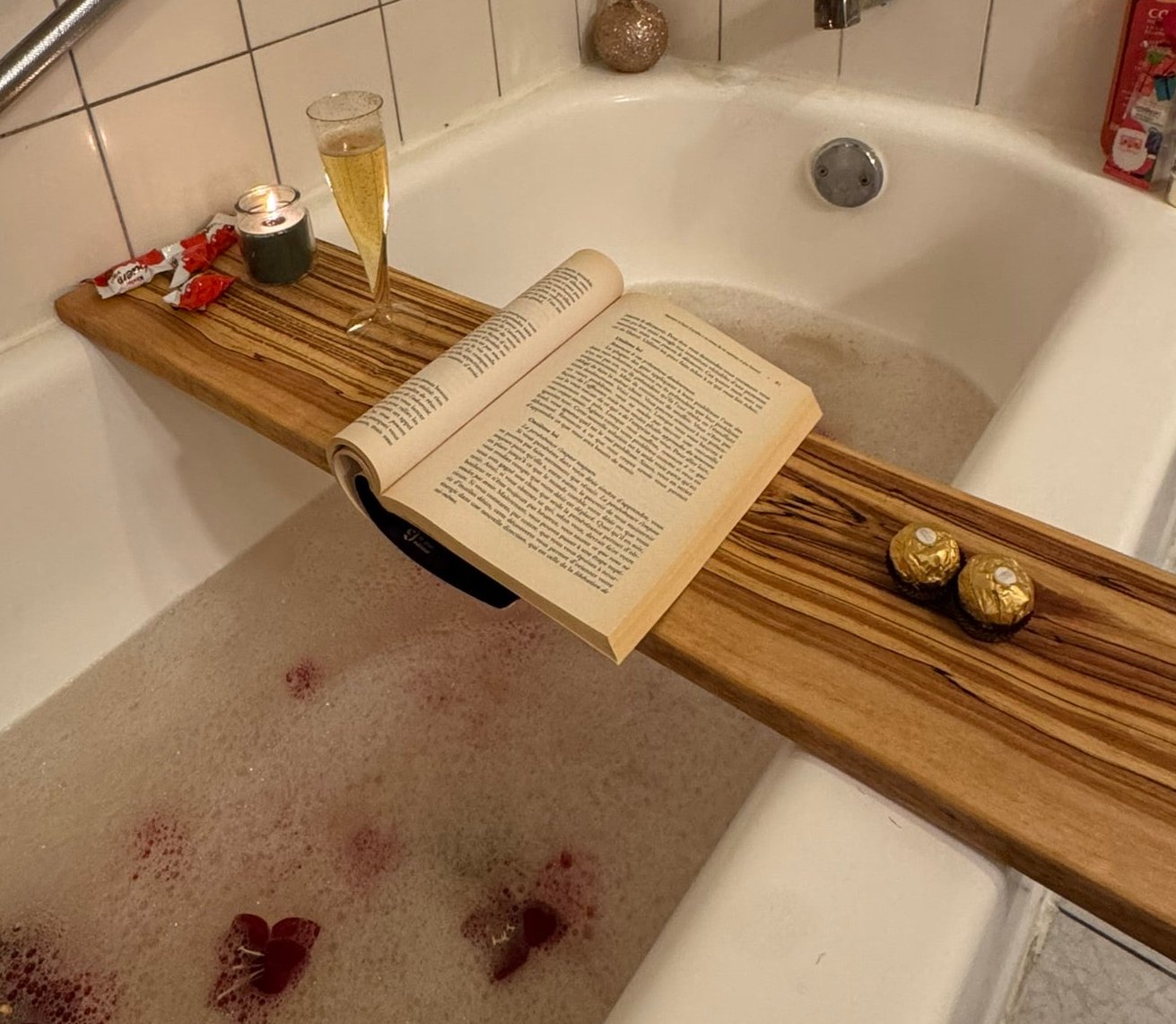 Rustic Spolted Yellow Birch Bath Tray (#pb-4)