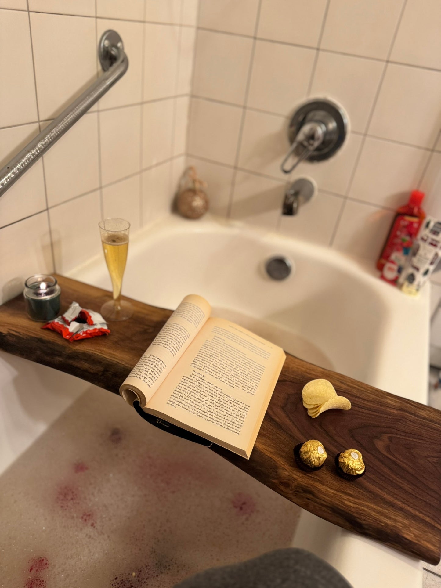 Planche de bain en live edge noyer noir (#pb-2)