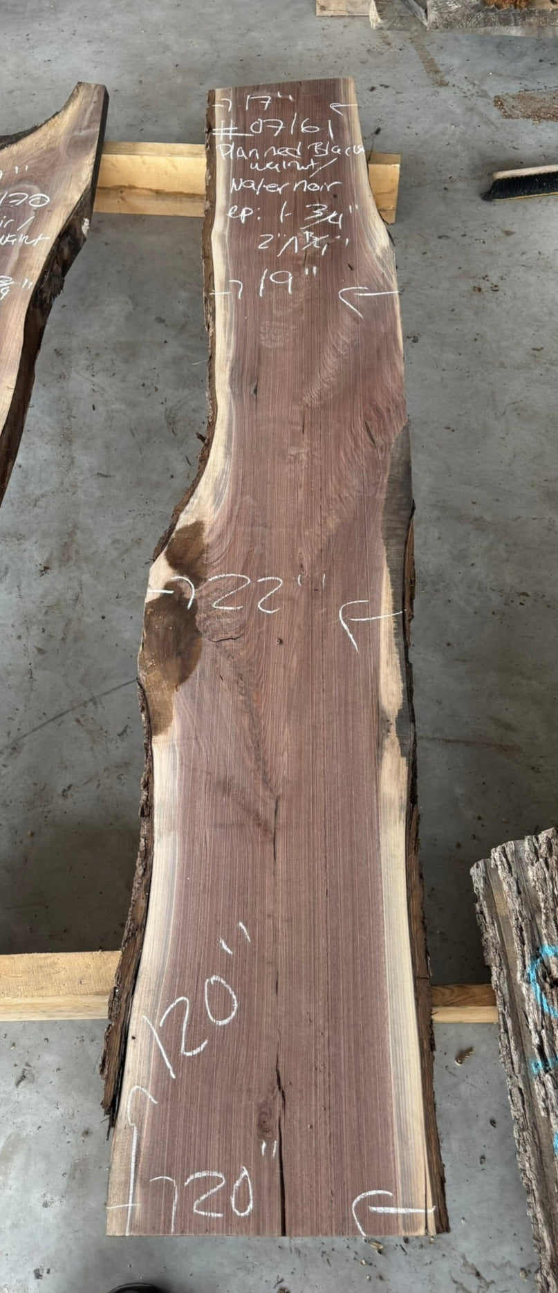 Planed Black Walnut Live Edge
