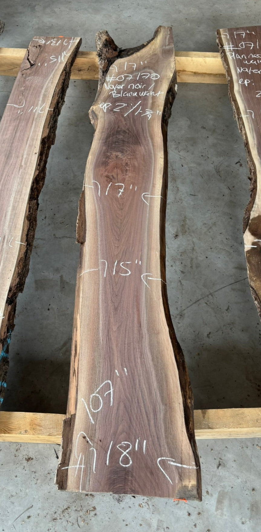 Planed Black Walnut Live Edge