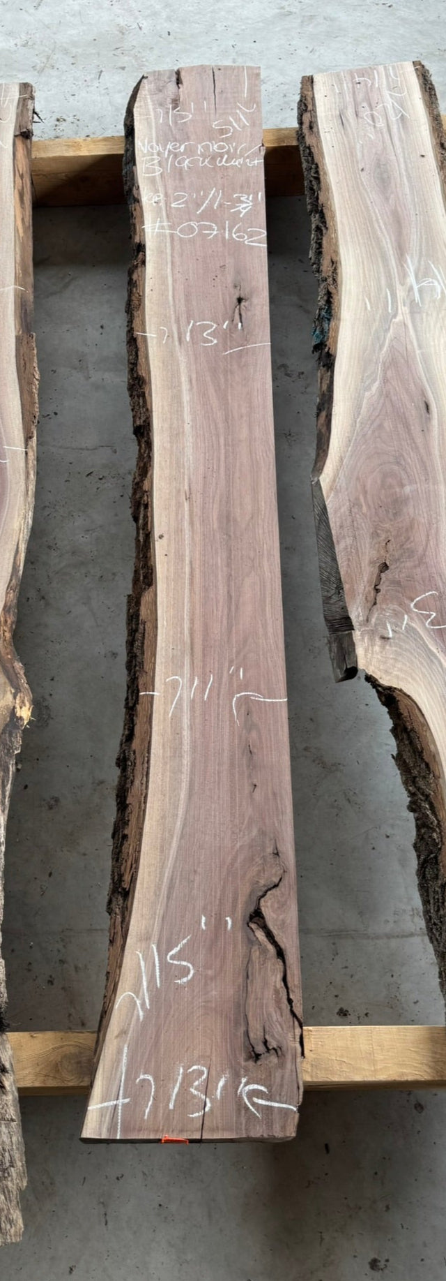 Planed Black Walnut Live Edge