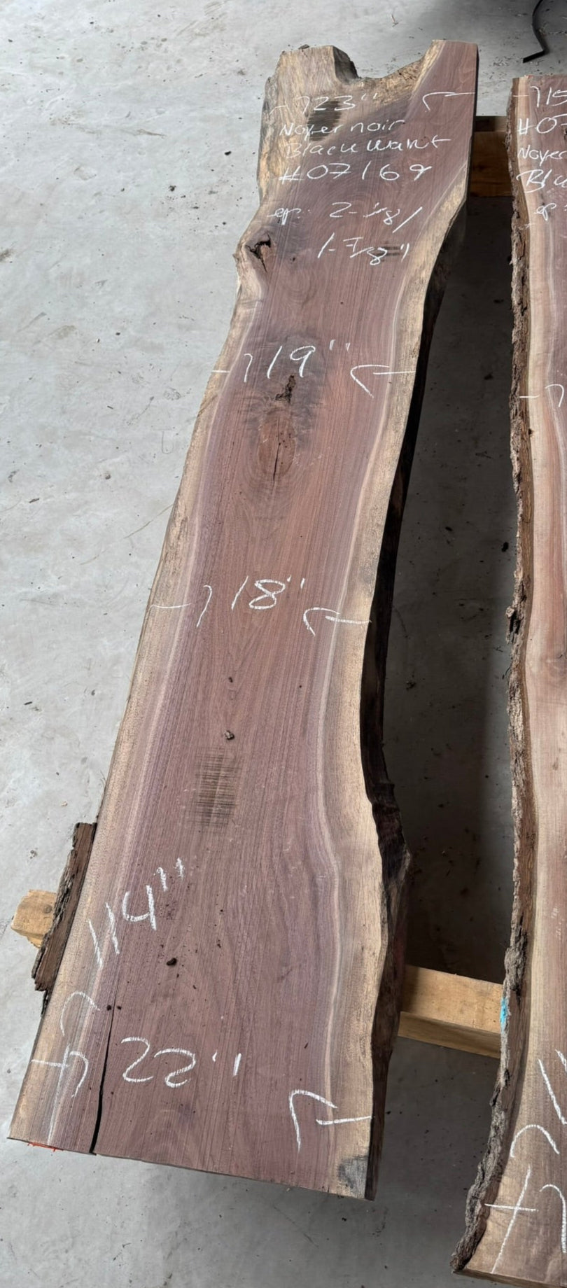 Planed Black Walnut Live Edge