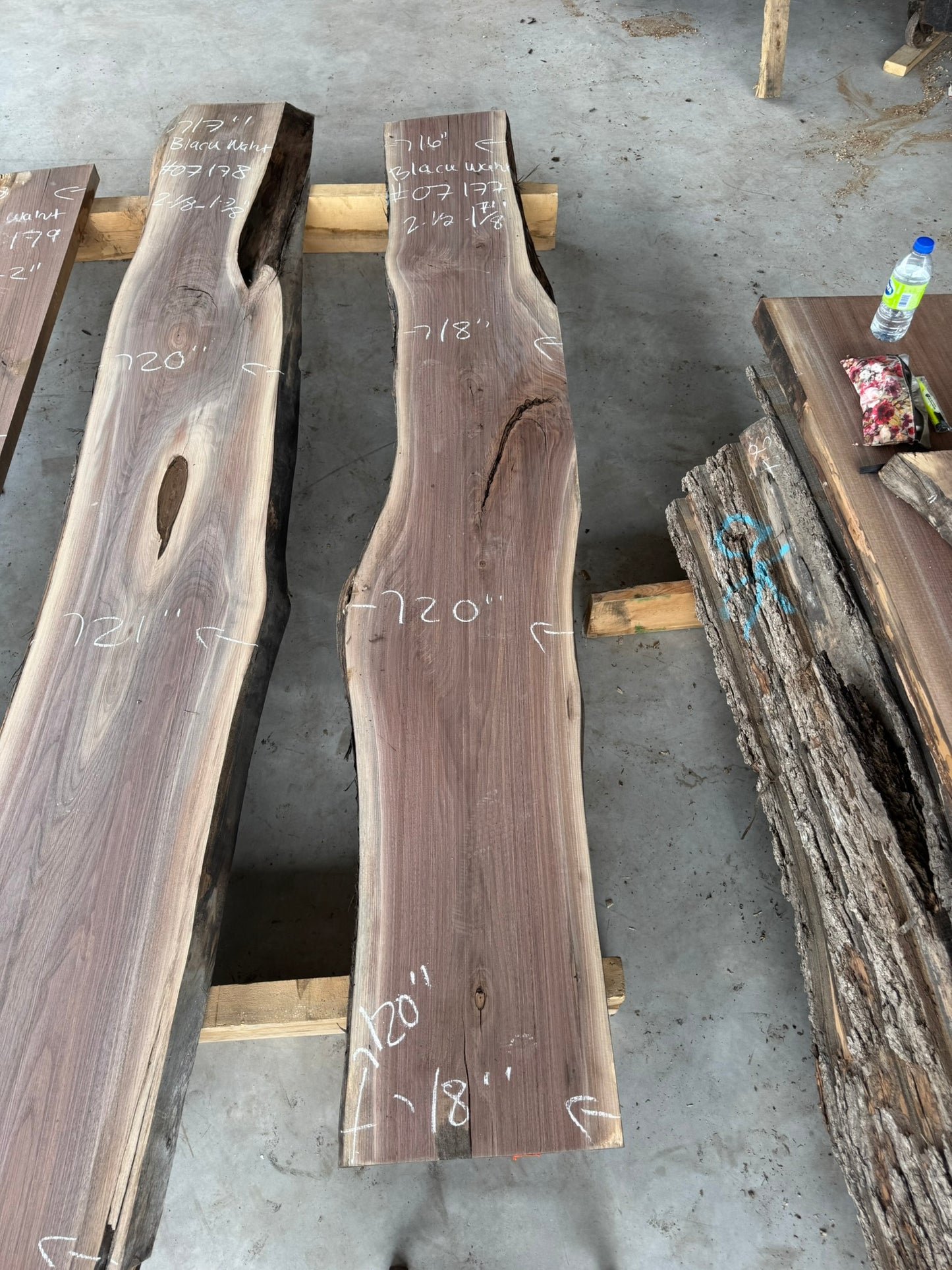 Planed Black Walnut Live Edge