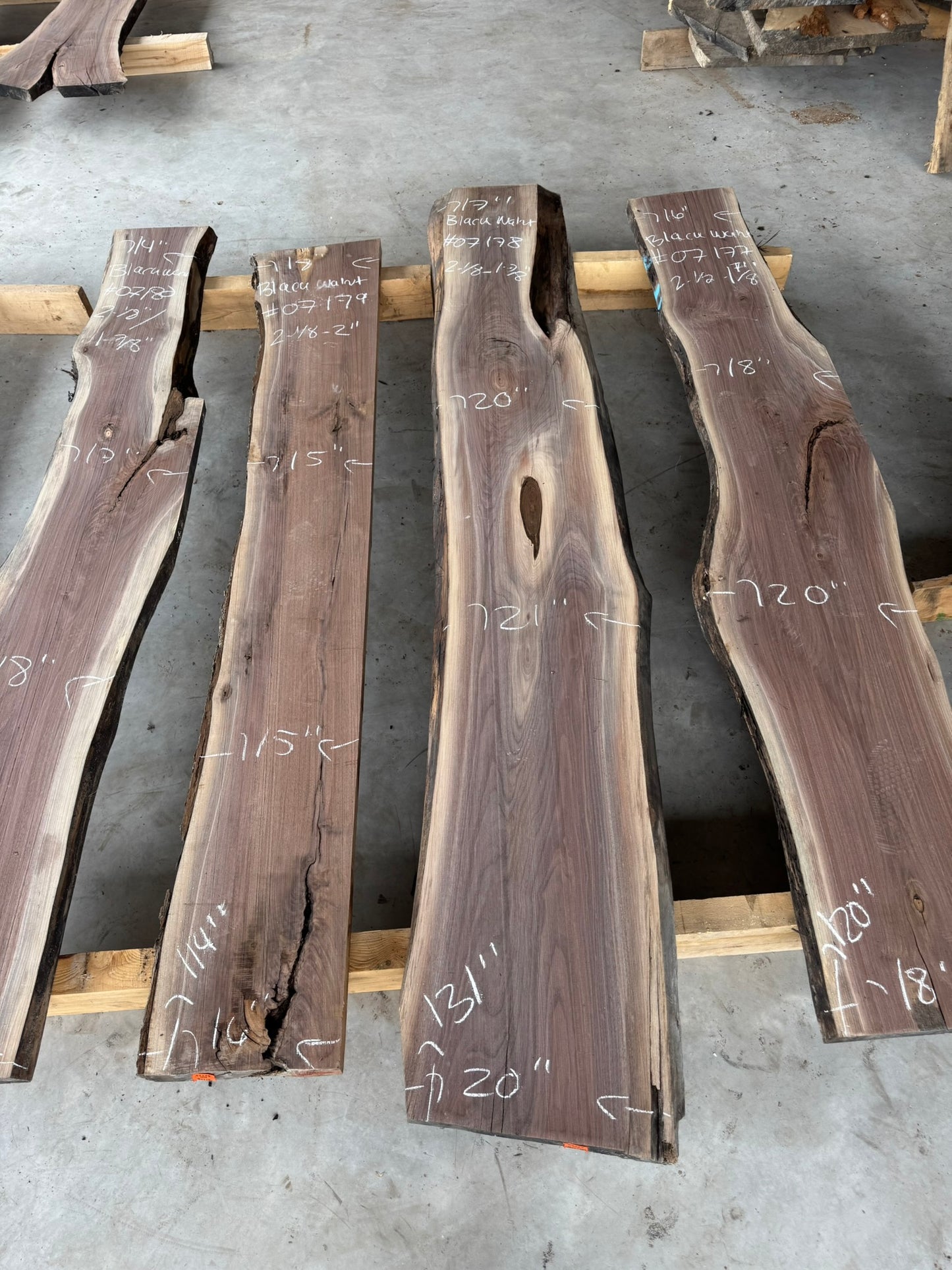 Planed Black Walnut Live Edge