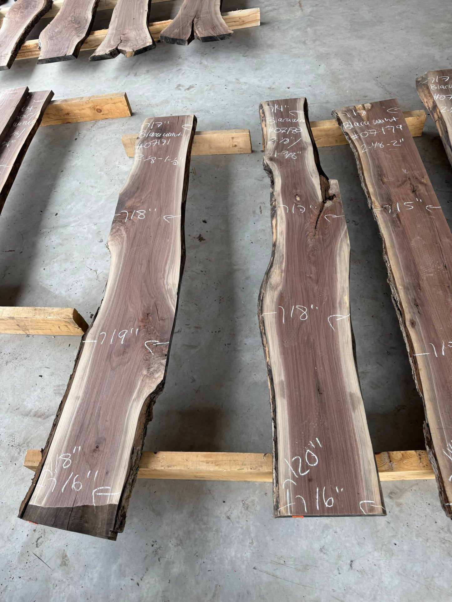 Planed Black Walnut Live Edge