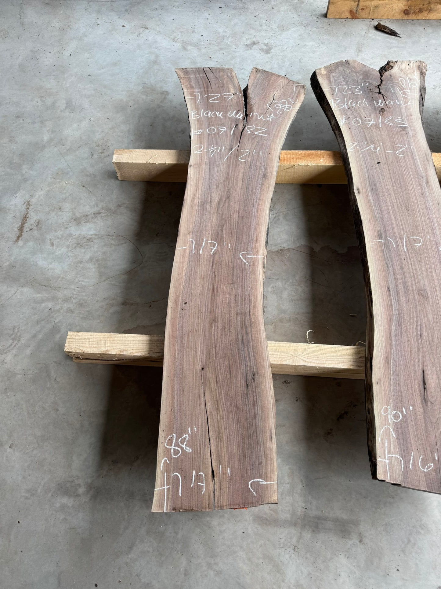 Planed Black Walnut Live Edge