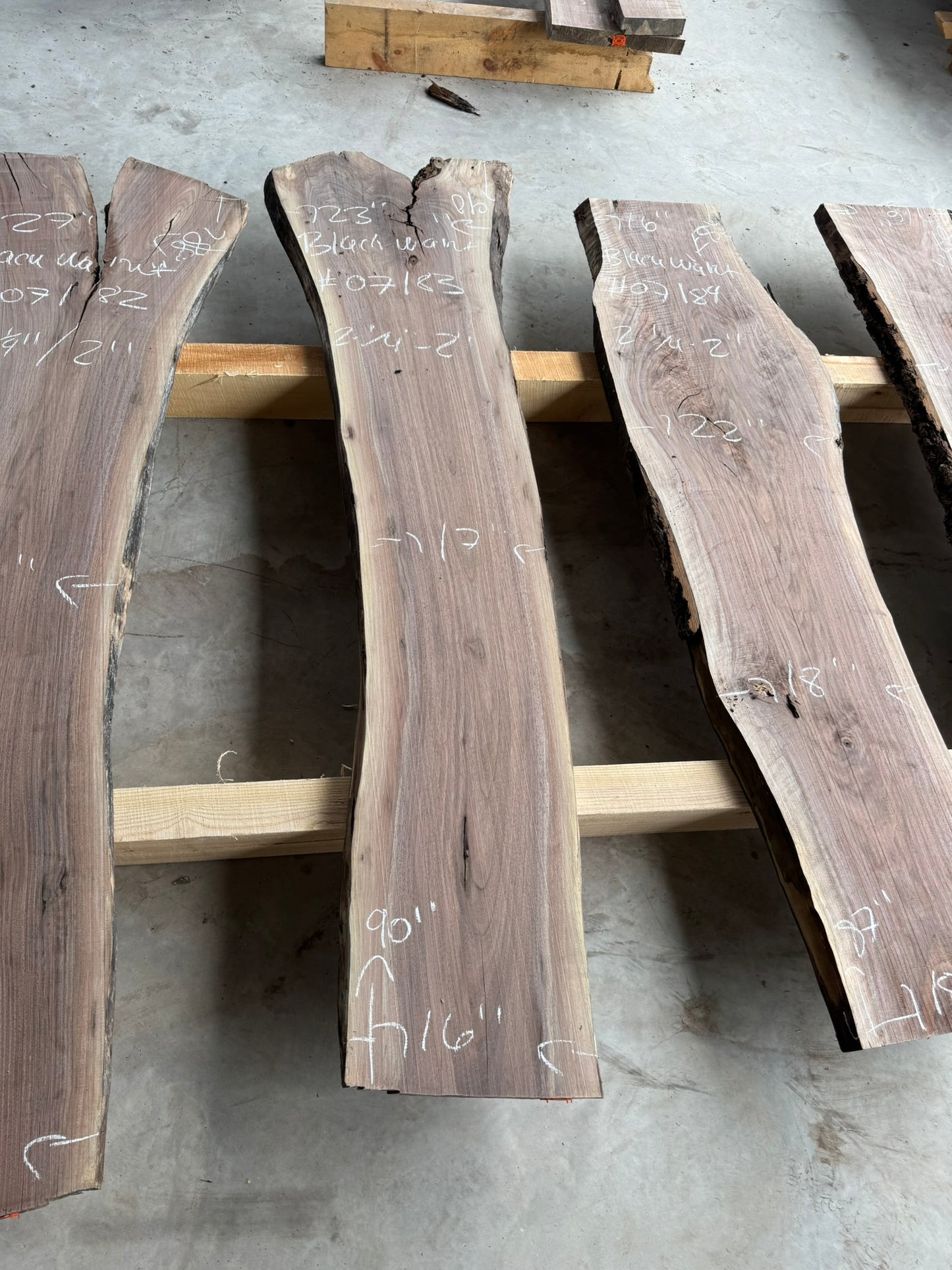 Planed Black Walnut Live Edge