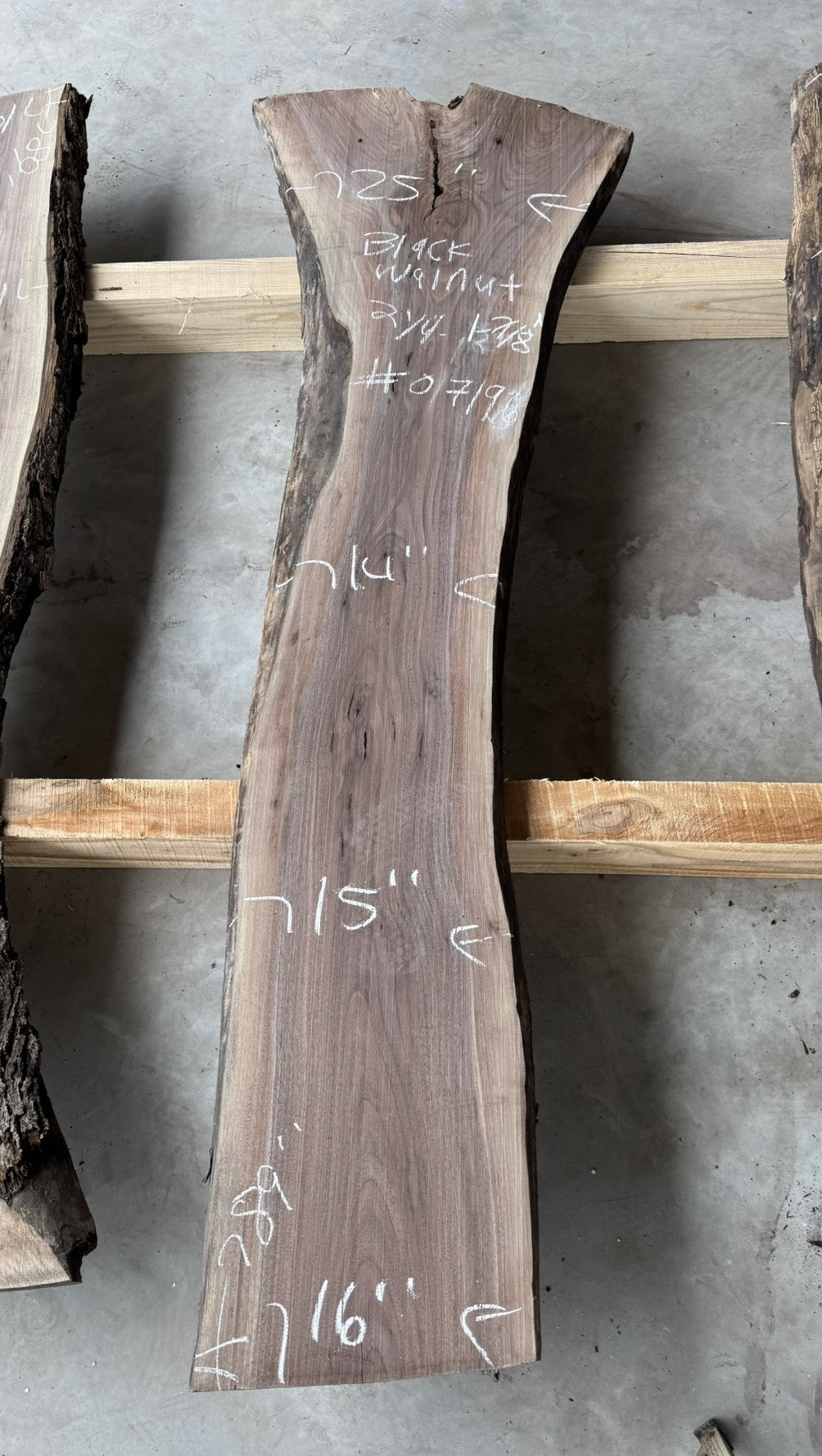 Small planed Black Walnut Liveedge