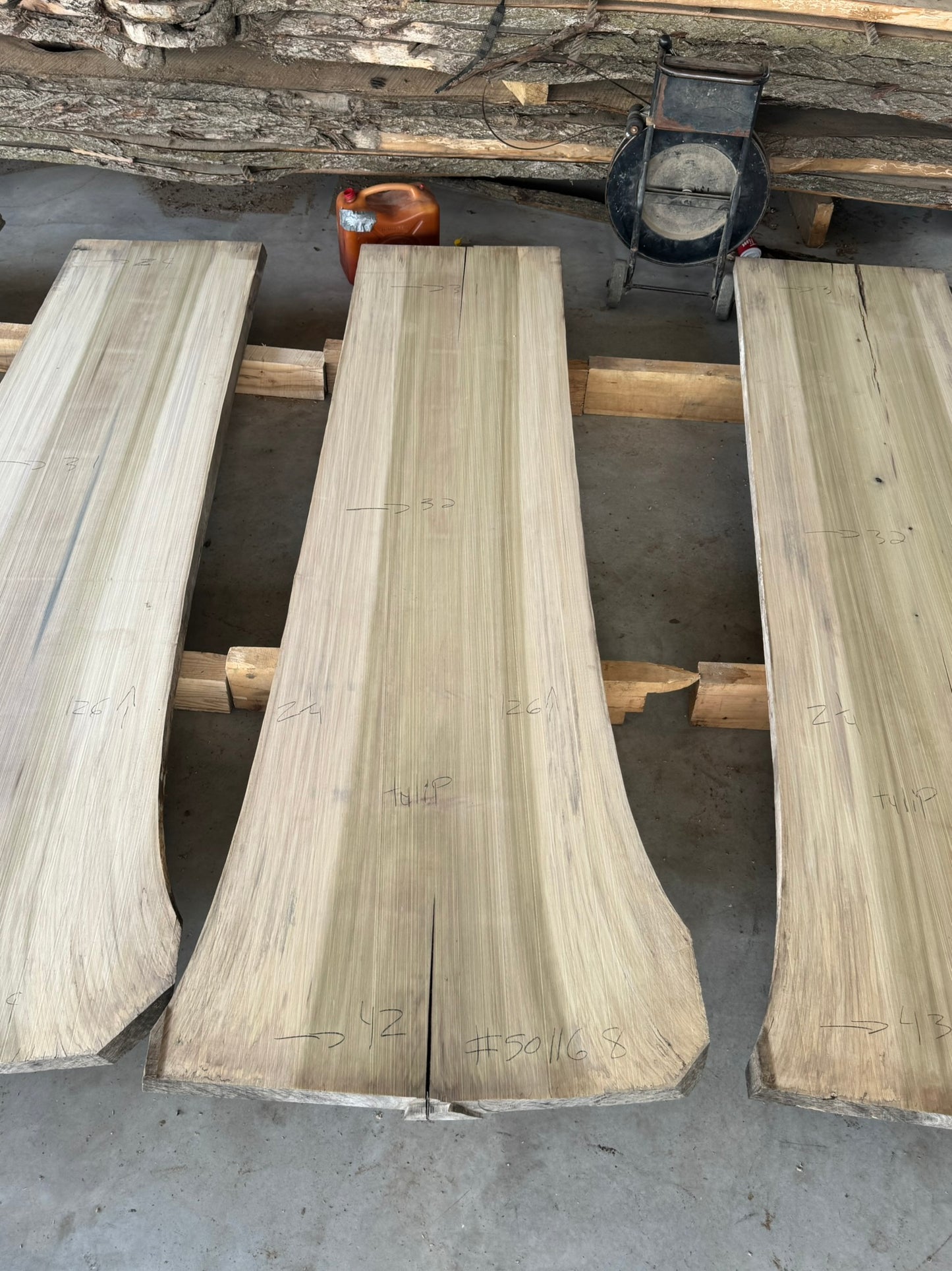 Planed KD Tulip poplar Live edge Lumber (#501168)
