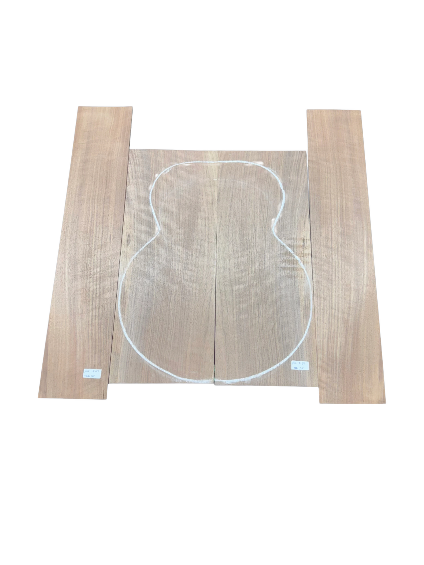 Dos et éclisses en noyer noir ondé sablé (#nnc-69)