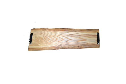 Ash live edge presentation board with handles (#PF-09)