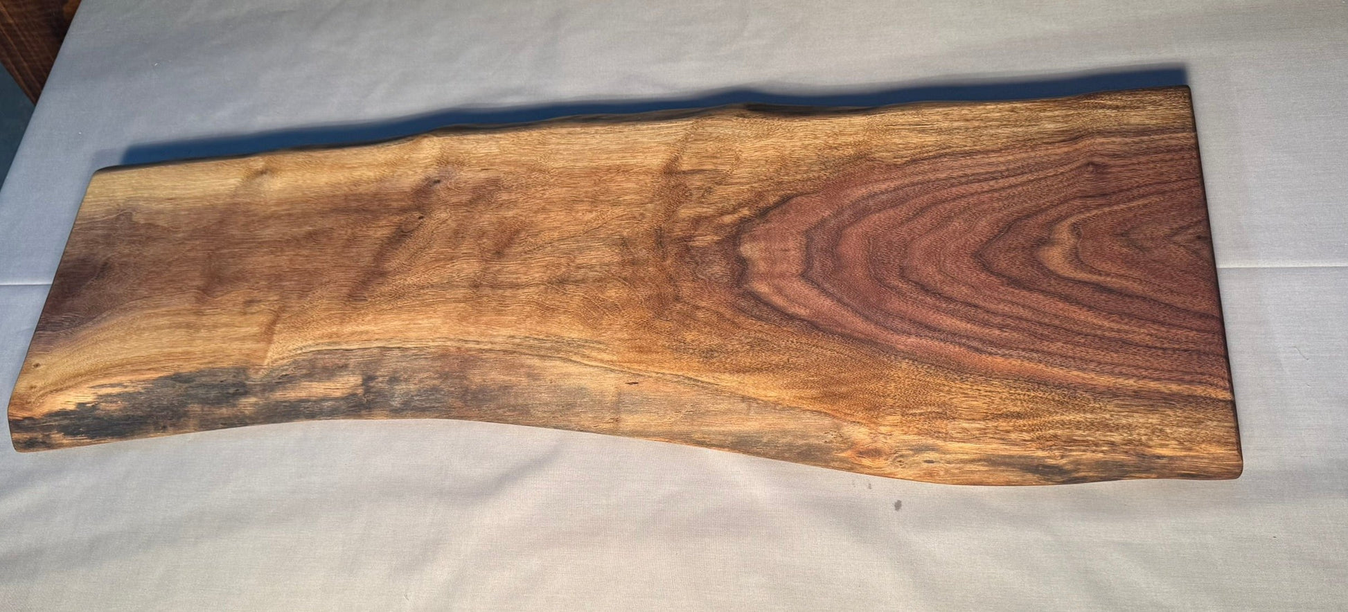 black walnut bath caddy